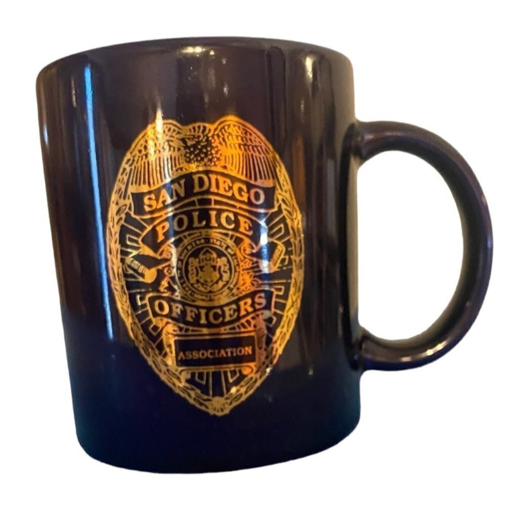 San Diego Police Officer Association Coffee Blue and Gold Coffee Mug